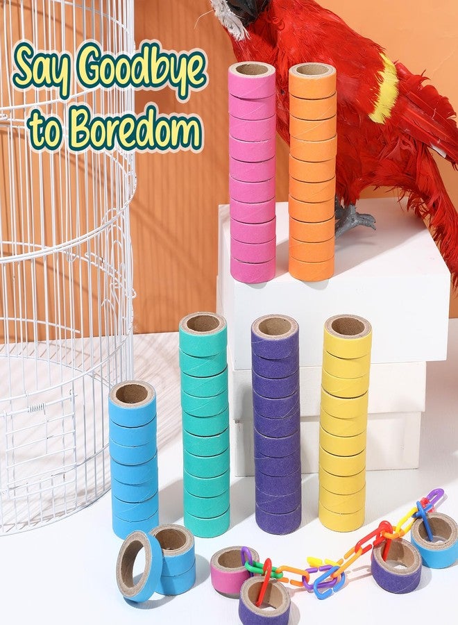 Skyygemm 60 Pcs Fatty Bagels Bird Toys Bulk for Parrots Durable Cardboard Chewing Shredding Foraging Foot for Medium & Large Parrot Mini Macaws African Greys Cockatoos Eclectus Senegal - Image 4